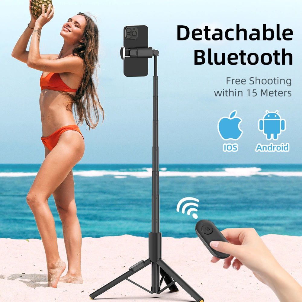 Tech - Protect L09S - Ασύρματο Bluetooth Selfie Stick με Τρίποδο και Τηλεχειριστήριο - Black