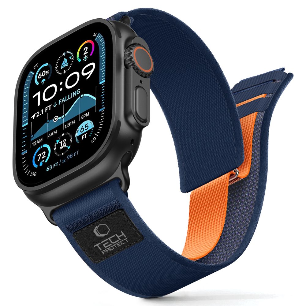 Tech - Protect Λουράκι Apple Watch 8/9/10/11 - SE (1/2/3) - Ultra (1/2/3) – 44/45/46/49mm Nylon Elite - Navy / Orange