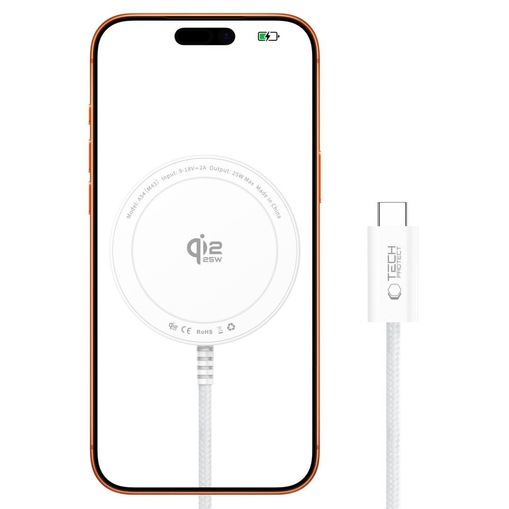 Tech-Protect MagSafe Ασύρματος Φορτιστής Qi2.2 25W - A54 - White