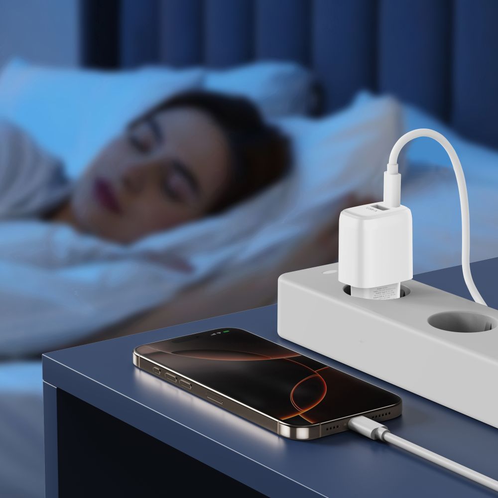 Tech - Protect Οικιακός Φορτιστής με 1 Θύρα USB και 1 Θύρα Type - C PD 30W QC3.0 - NCA30 - White