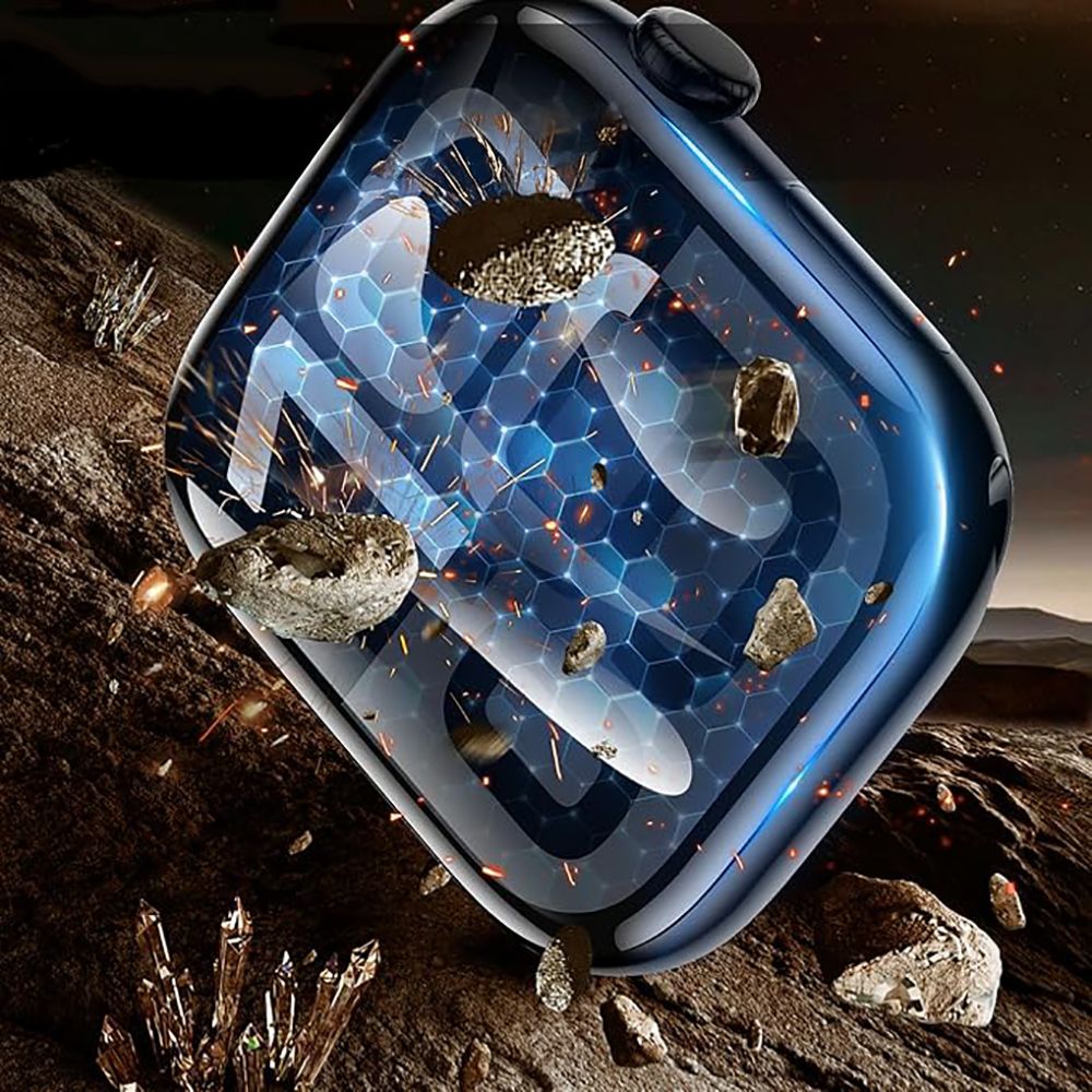 Tech - Protect Προστασία Οθόνης Apple Watch 10/11 - 46mm - 7H Αντιχαρακτικό Γυαλί Οθόνης - Hybrid Glass Flex Plus - 3 Τεμάχια - Black