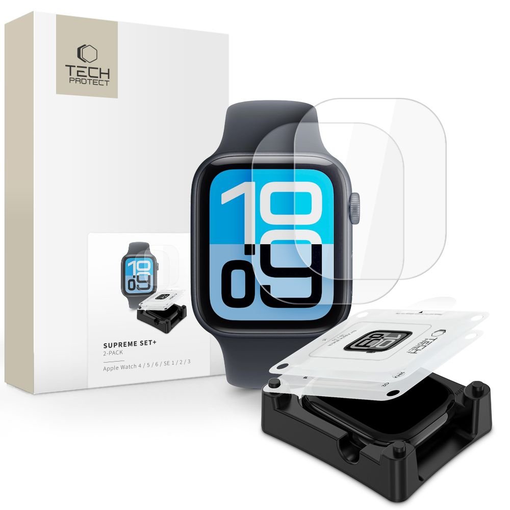 Tech - Protect Προστασία Οθόνης Apple Watch 4/5/6 - SE (1/2/3) - 40mm - Προστατευτική Μεμβράνη Οθόνης - Supreme Set+ - 2 Τεμάχια - Clear