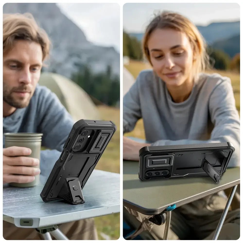 Tech - Protect Samsung Galaxy A17 4G / 5G - Kevlar Cam+ - Θήκη με Προστασία για την Οθόνη και την Κάμερα και Stand - Black