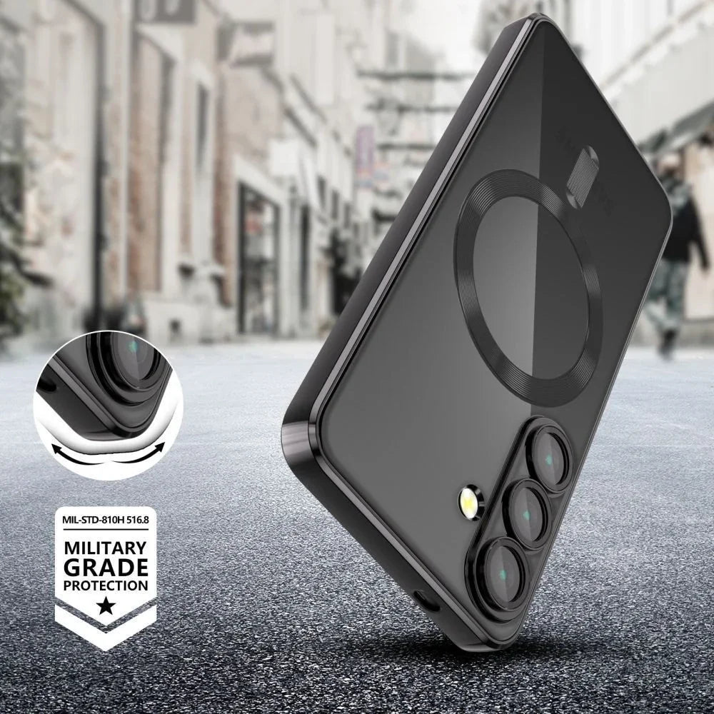 Tech - Protect Samsung Galaxy A17 4G / 5G - MagFlex Θήκη Σιλικόνης TPU με MagSafe - Διάφανη / Black