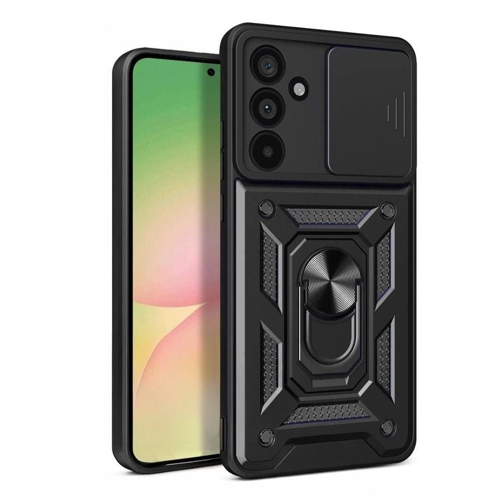 Tech - Protect Samsung Galaxy A27 5G Σκληρή Θήκη με Πλαίσιο Σιλικόνης και Δαχτυλίδι Συγκράτησης - Camshield Pro - Black