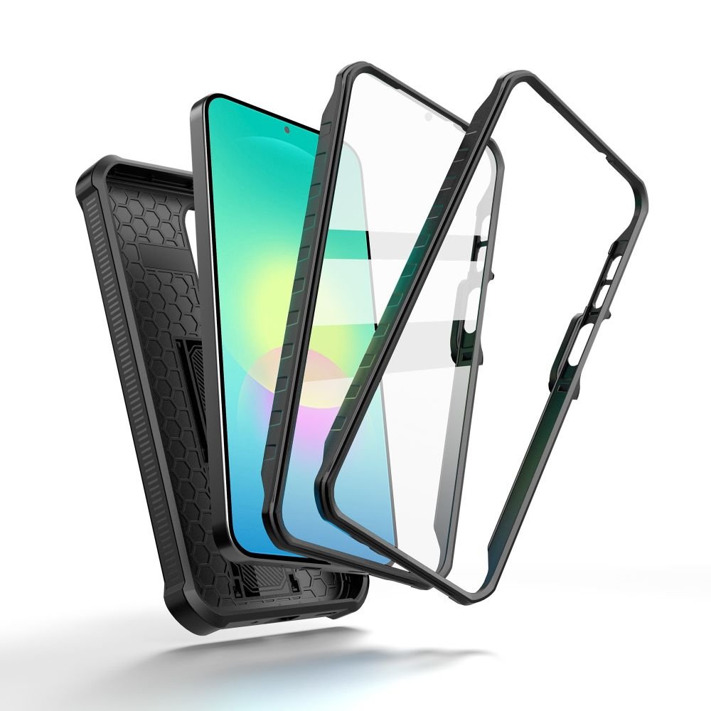 Tech-Protect Samsung Galaxy A27 5G - Θήκη 360 Full Body με Προστασία για την Οθόνη και την Κάμερα και Stand - Kevlar Cam Plus 2-Set - Black