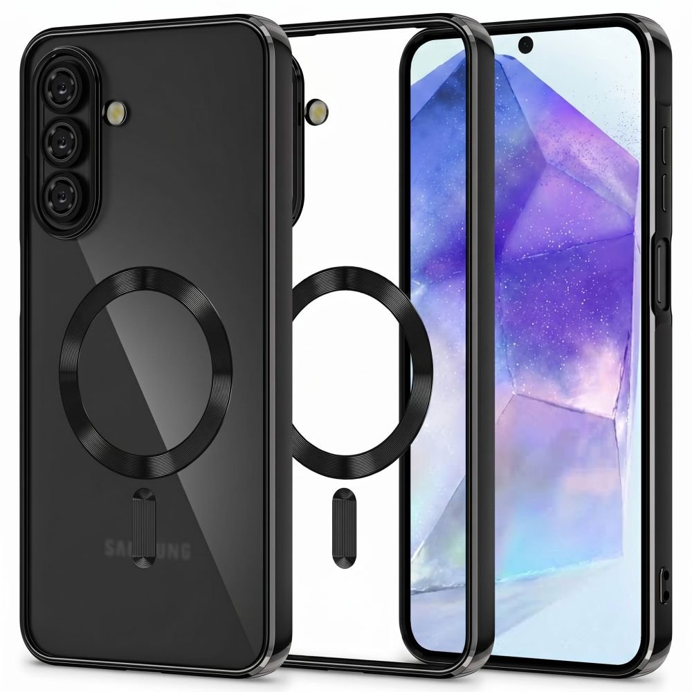 Tech - Protect Samsung Galaxy A27 5G - Θήκη Σιλικόνης TPU με MagSafe - MagFlex - Clear / Shiny Black