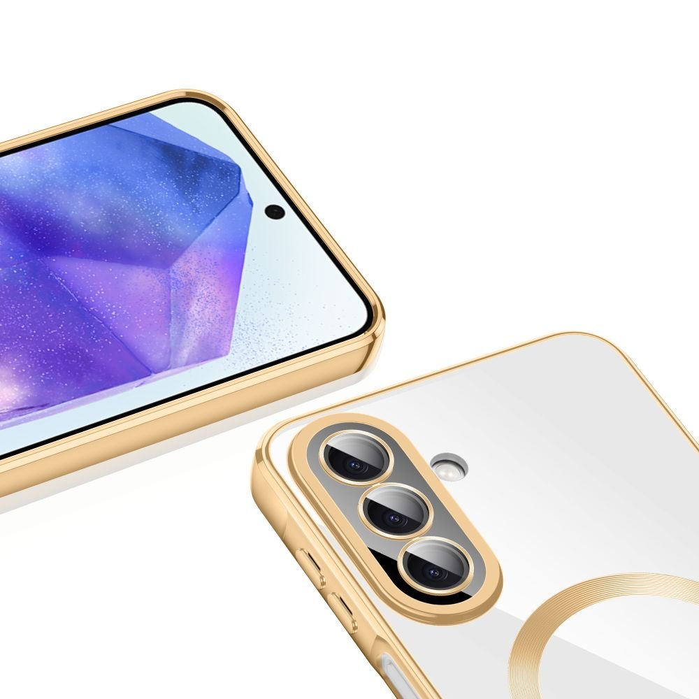 Tech - Protect Samsung Galaxy A27 5G - Θήκη Σιλικόνης TPU με MagSafe - MagFlex - Clear / Shiny Gold