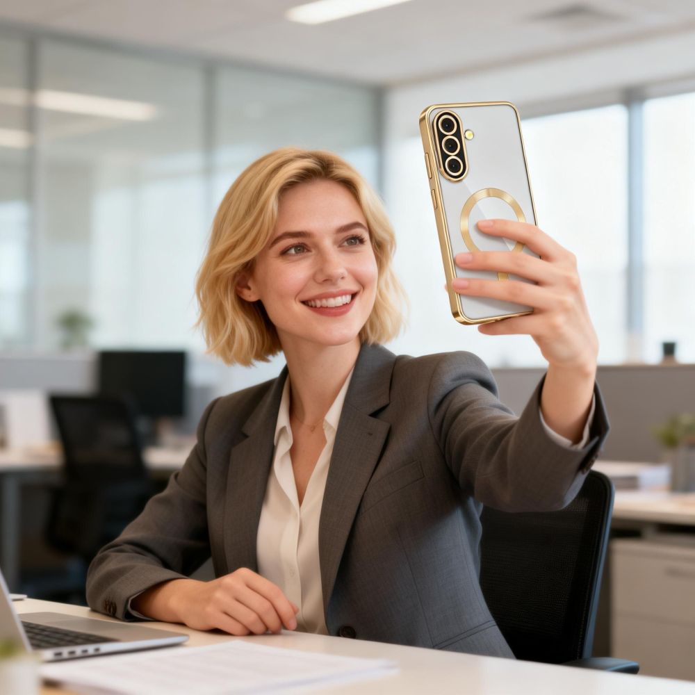 Tech - Protect Samsung Galaxy A27 5G - Θήκη Σιλικόνης TPU με MagSafe - MagFlex - Clear / Shiny Gold