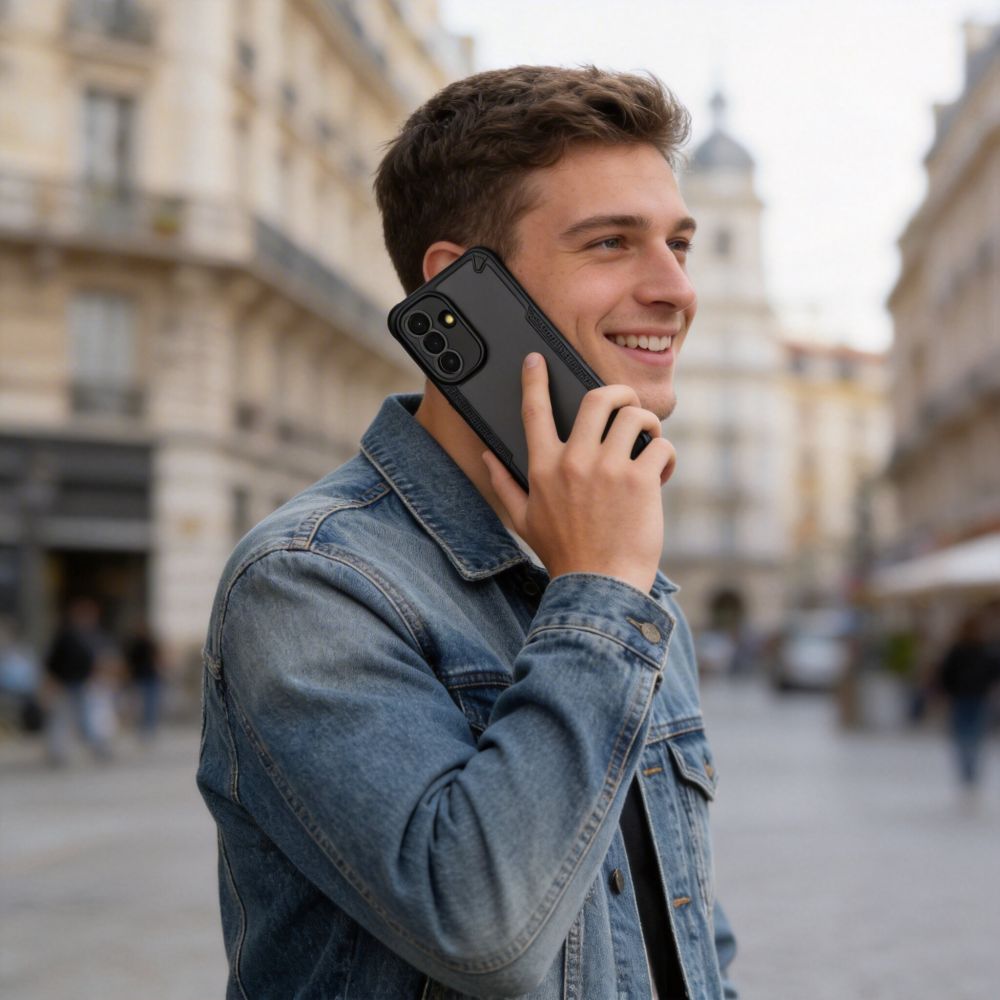 Tech - Protect Samsung Galaxy A37 5G - Σκληρή Θήκη με Πλαίσιο Σιλικόνης - Rugged Shield - Matte Black