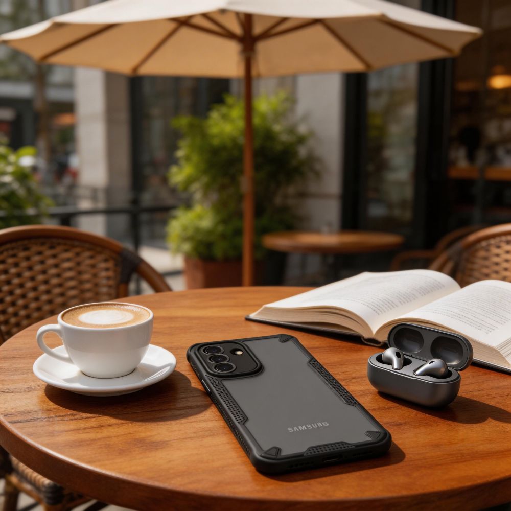 Tech - Protect Samsung Galaxy A37 5G - Σκληρή Θήκη με Πλαίσιο Σιλικόνης - Rugged Shield - Matte Black