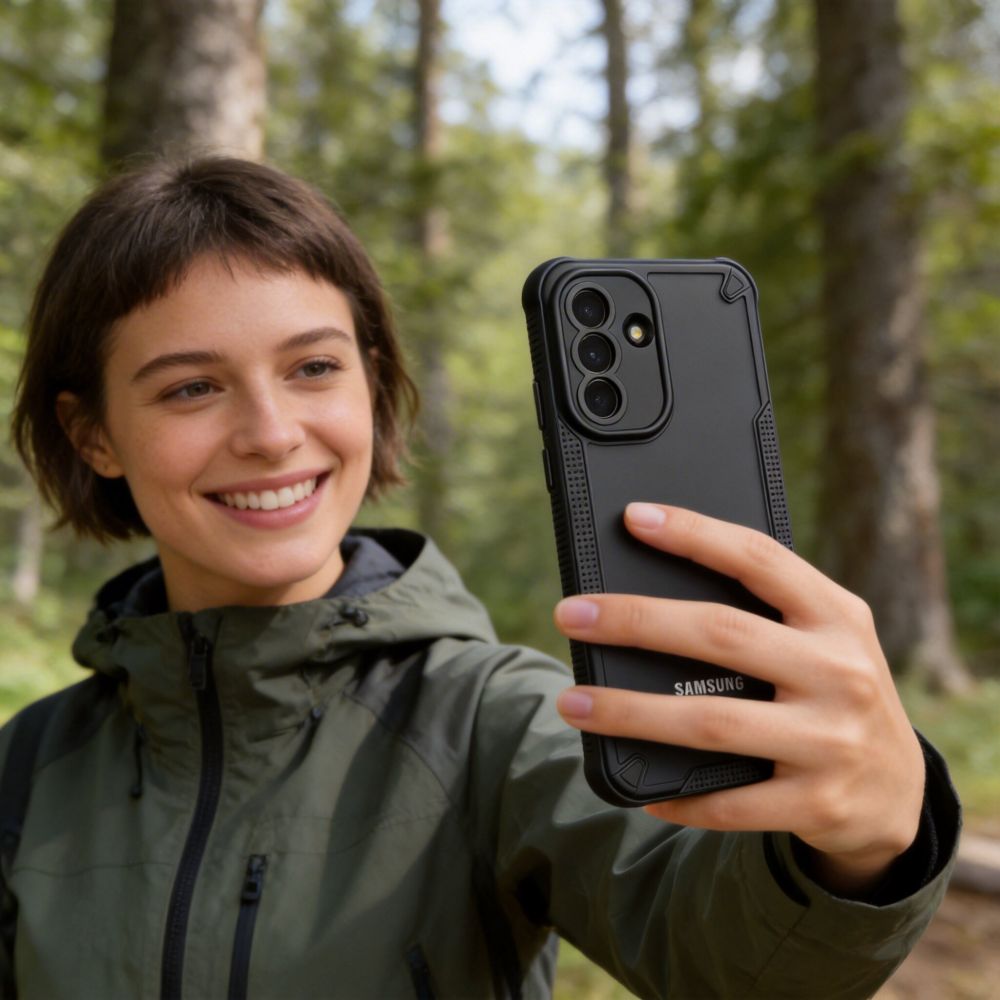 Tech - Protect Samsung Galaxy A37 5G - Σκληρή Θήκη με Πλαίσιο Σιλικόνης - Rugged Shield - Matte Black