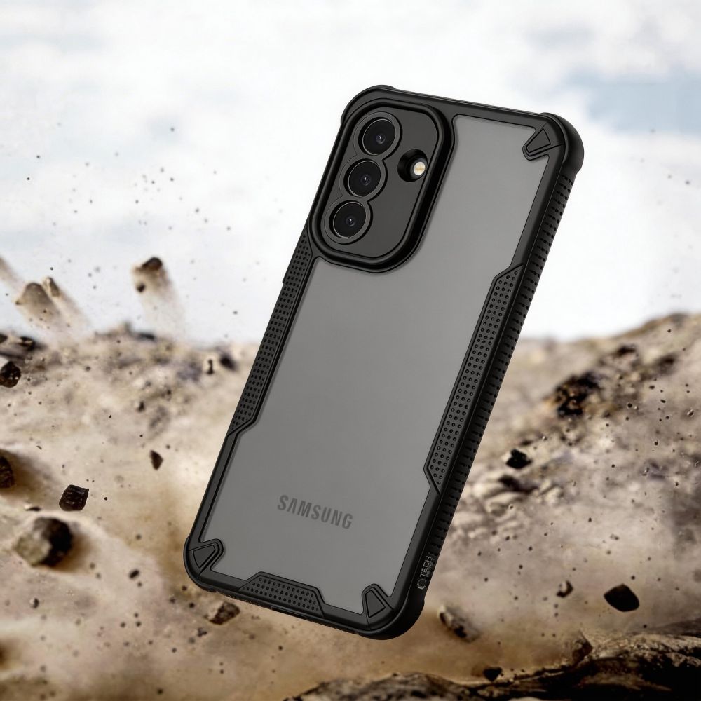 Tech - Protect Samsung Galaxy A37 5G - Σκληρή Θήκη με Πλαίσιο Σιλικόνης - Rugged Shield - Matte Black