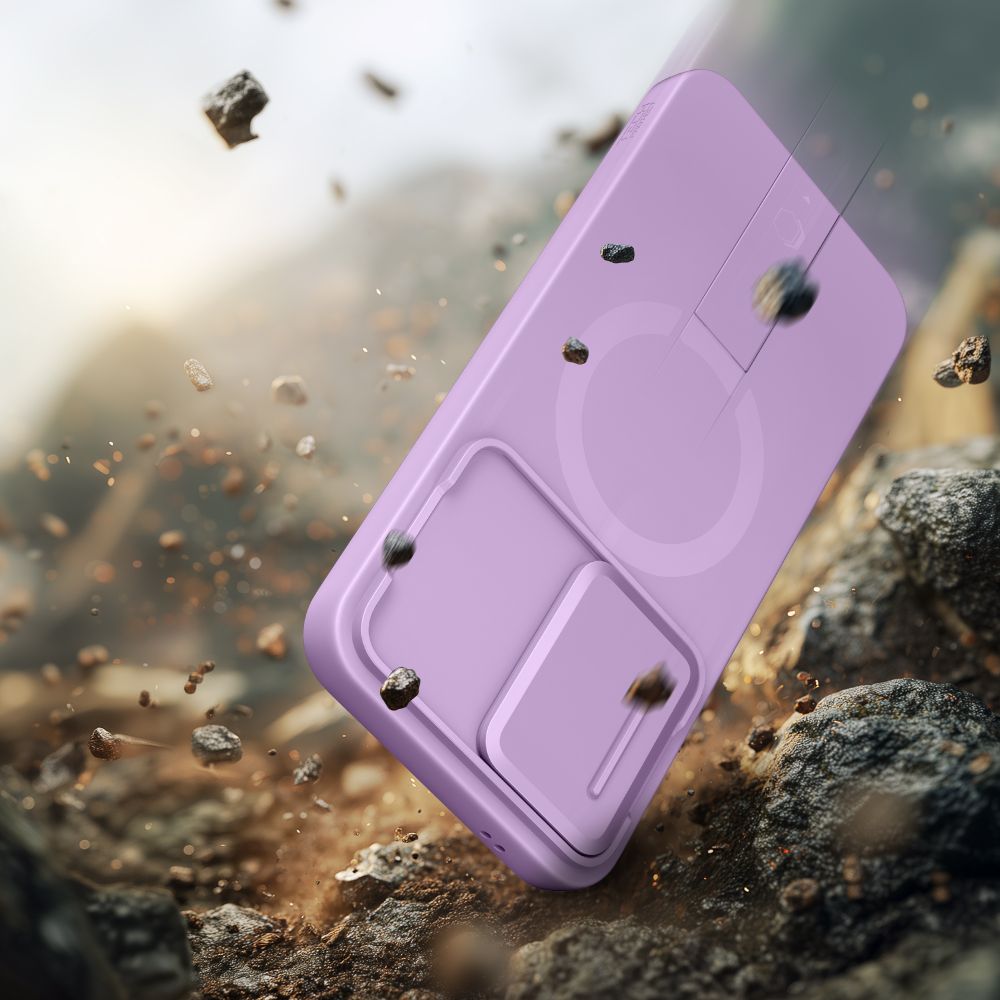 Tech - Protect Samsung Galaxy A57 5G - Σκληρή Θήκη με Ανοιγόμενο Κάλυμμα Κάμερας και Stand - Kevlar Aura MagSafe - Violet