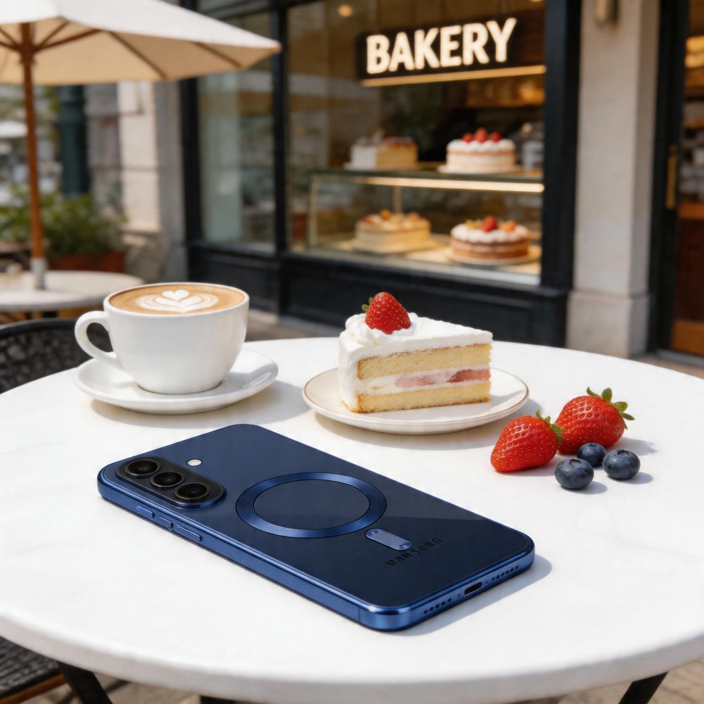 Tech - Protect Samsung Galaxy A57 5G - Θήκη Σιλικόνης TPU με MagSafe - MagFlex - Clear / Navy Blue