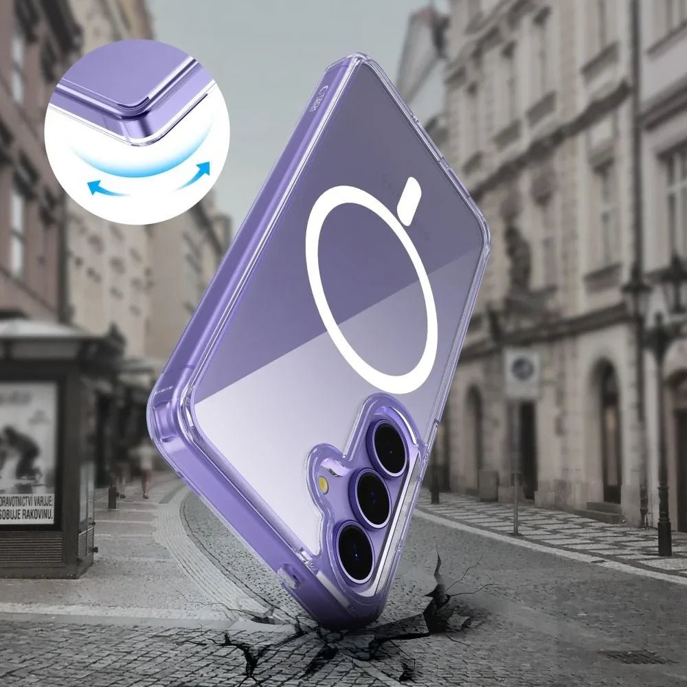 Tech - Protect Samsung Galaxy S25 FE - Flexair Hybrid MagSafe - Σκληρή Θήκη με Πλαίσιο Σιλικόνης και MagSafe - Διάφανη