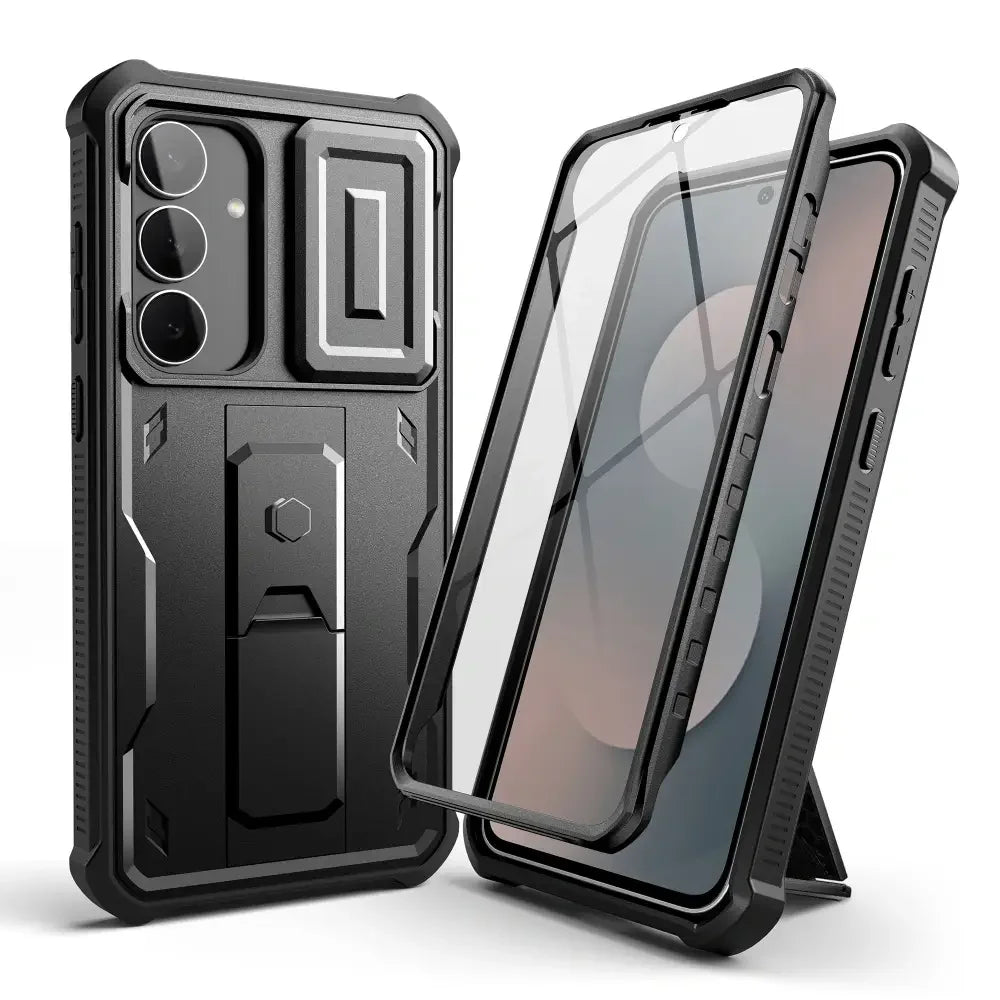 Tech - Protect Samsung Galaxy S25 FE - Kevlar Cam+ - Θήκη με Προστασία για την Οθόνη και την Κάμερα και Stand - Black