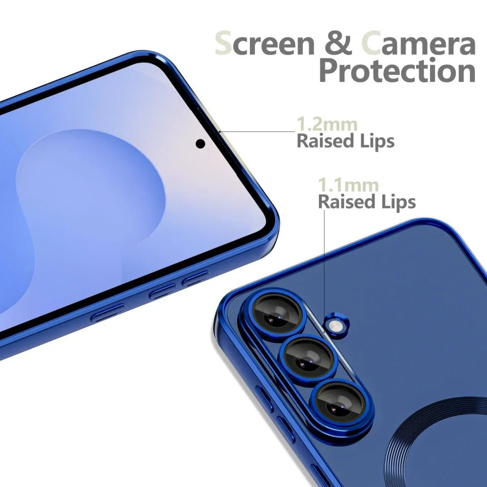 Tech - Protect Samsung Galaxy S25 FE - MagFlex Θήκη Σιλικόνης TPU με MagSafe - Διάφανη / Navy Blue