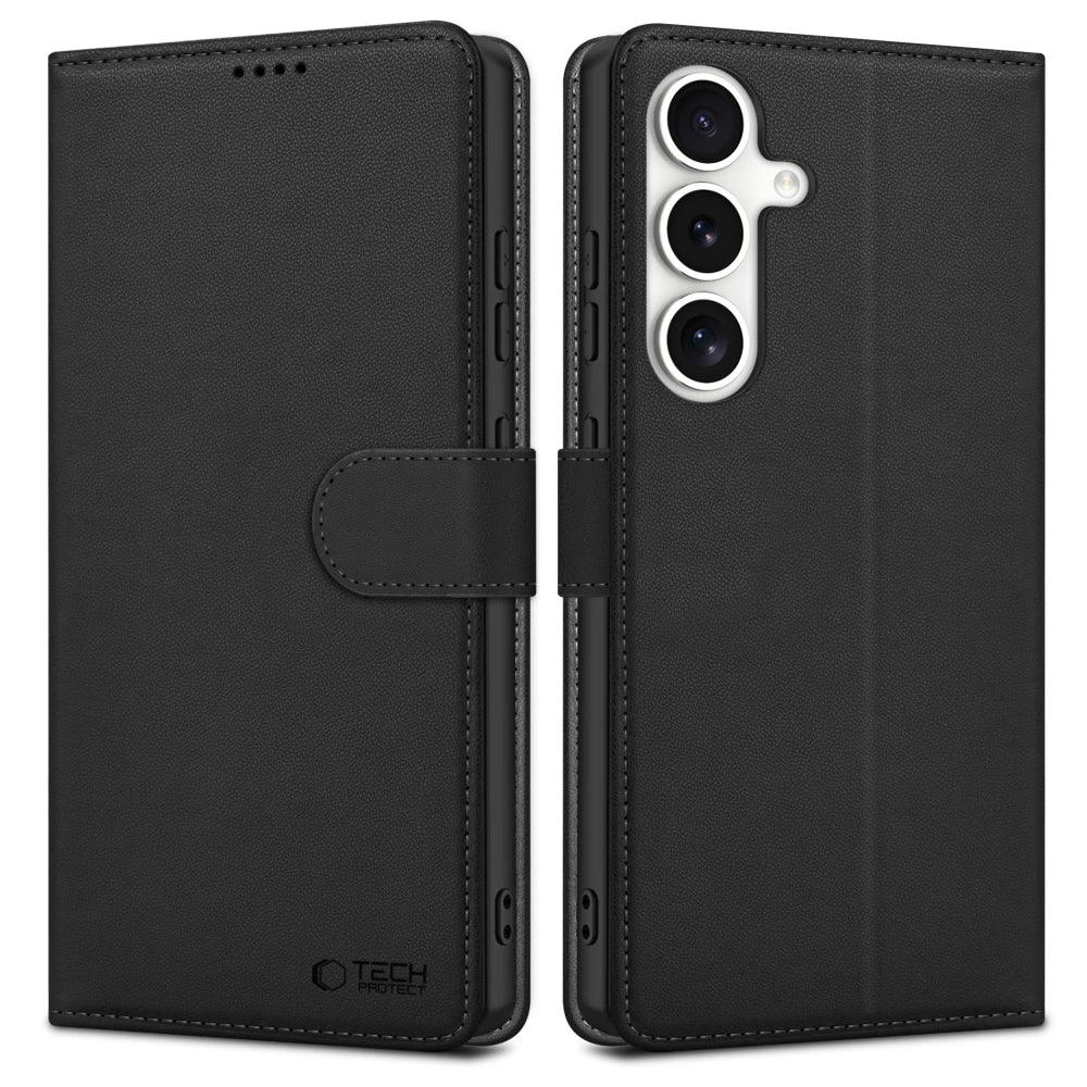 Tech - Protect Samsung Galaxy S25 FE - Wallet - Θήκη Πορτοφόλι Stand από Δερματίνη - Black