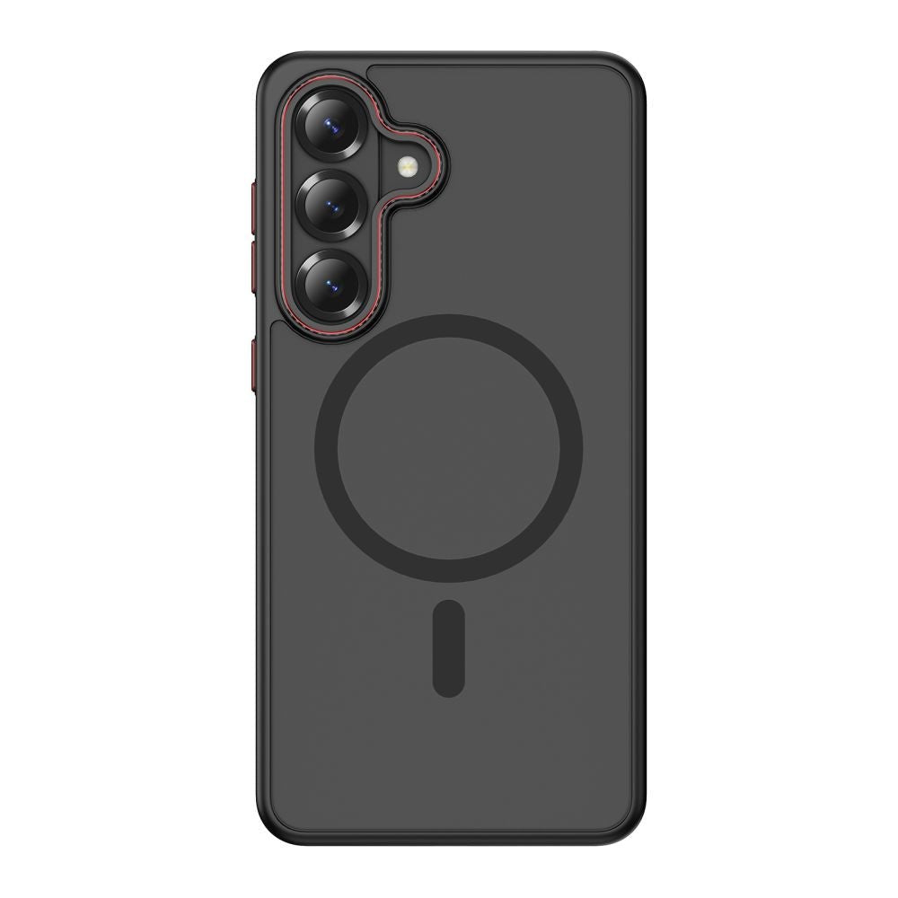 Tech - Protect Samsung Galaxy S26 Plus - Σκληρή Θήκη με Πλαίσιο Σιλικόνης - MagCam MagSafe - Matte Black / Red