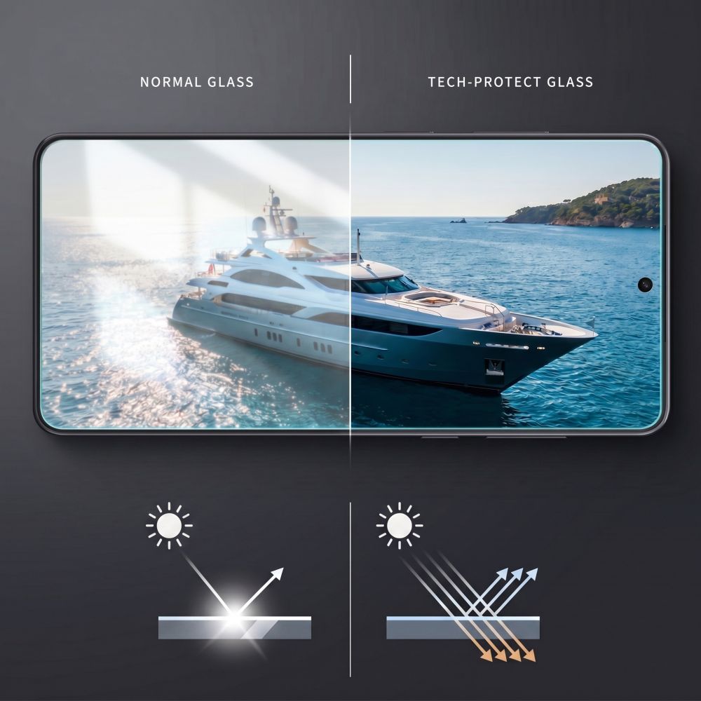 Tech - Protect Samsung Galaxy S26 Ultra - Full Screen Αντιχαρακτικό Γυαλί Οθόνης Anti - Reflective - Quick Set AR+ - Black