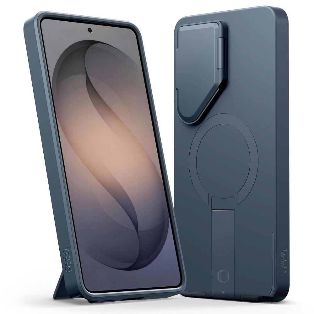 Tech - Protect Samsung Galaxy S26 Ultra - Σκληρή Θήκη με Ανοιγόμενο Κάλυμμα Κάμερας και Stand - Kevlar Aura MagSafe - Navy Blue