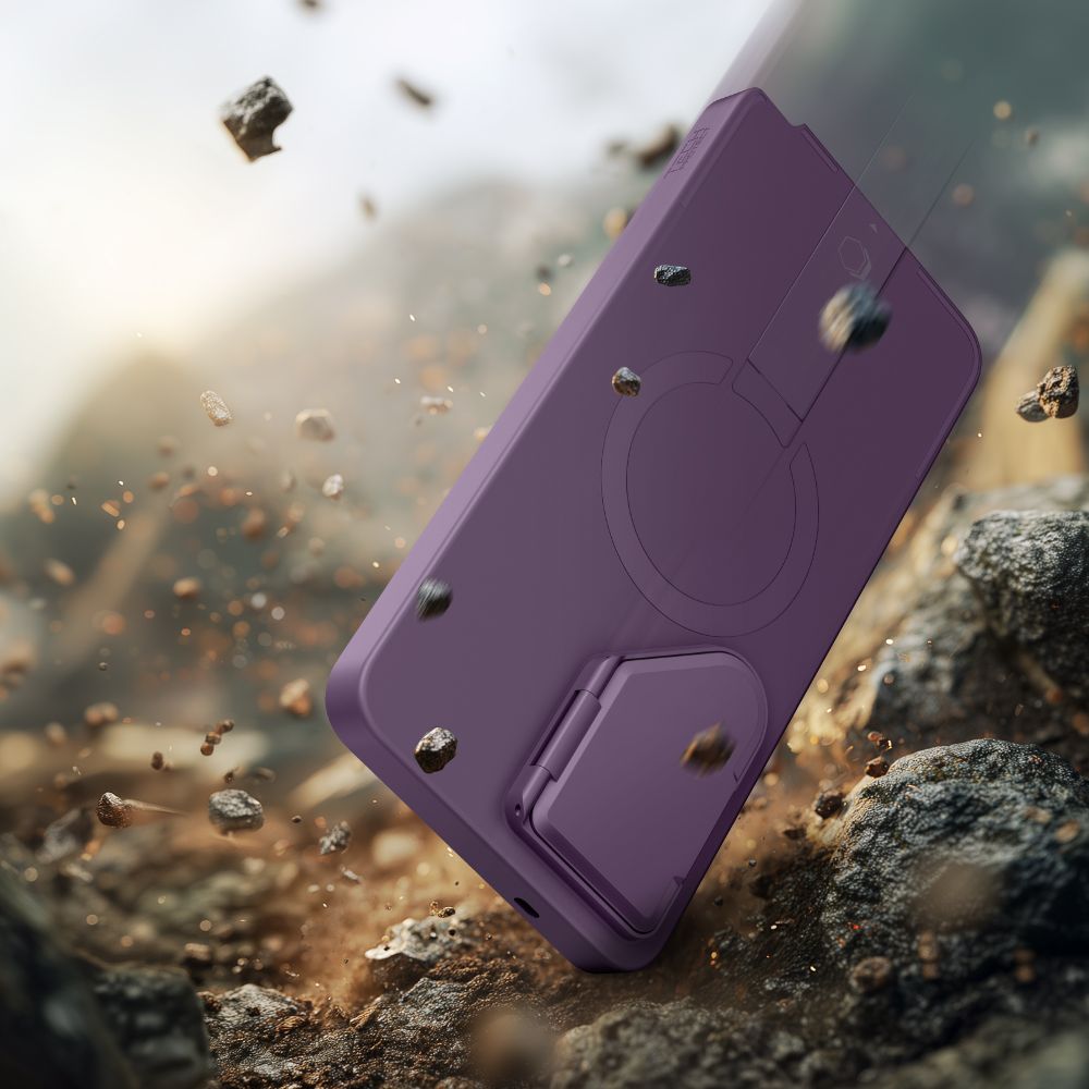 Tech - Protect Samsung Galaxy S26 Ultra - Σκληρή Θήκη με Ανοιγόμενο Κάλυμμα Κάμερας και Stand - Kevlar Aura MagSafe - Violet
