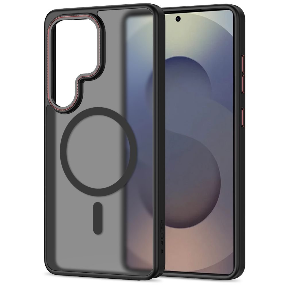 Tech - Protect Samsung Galaxy S26 Ultra - Σκληρή Θήκη με Πλαίσιο Σιλικόνης - MagCam MagSafe - Matte Black / Red