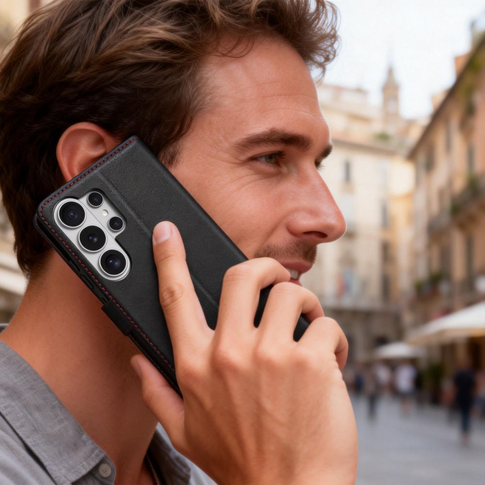 Tech - Protect Samsung Galaxy S26 Ultra - Θήκη Πορτοφόλι Stand από Δερματίνη - Wallet - Black / Red