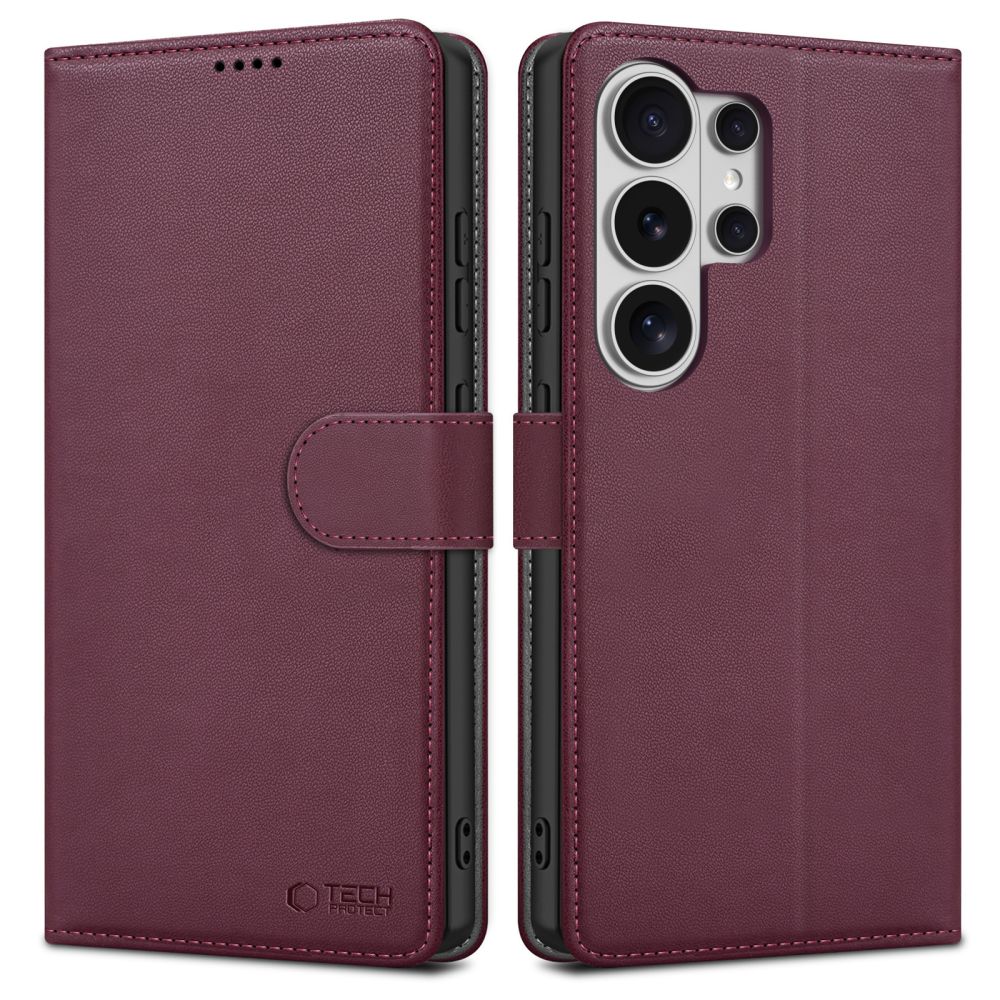 Tech - Protect Samsung Galaxy S26 Ultra - Θήκη Πορτοφόλι Stand από Δερματίνη - Wallet - Mulberry