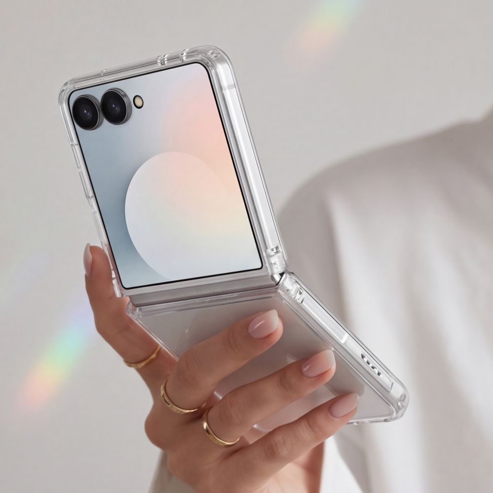 Tech-Protect Samsung Galaxy Z Flip8 - Σκληρή Θήκη με Πλαίσιο Σιλικόνης - Flexair Hybrid - Clear