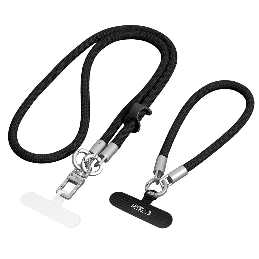 Tech - Protect Universal Λουράκι για Θήκη Κινητού - C10S Rope CrossBody / Wrist Strap - Black / Titanium