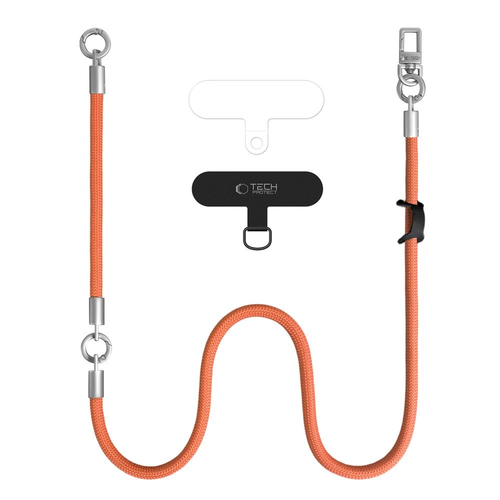 Tech - Protect Universal Λουράκι για Θήκη Κινητού - C10S Rope CrossBody / Wrist Strap - Orange / Titanium