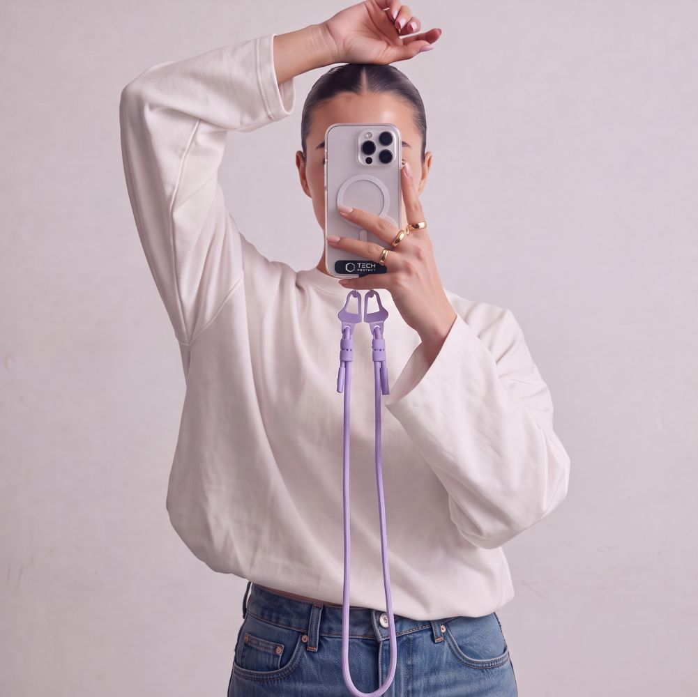Tech-Protect Universal Λουράκι για Θήκη Κινητού - C5SD Rope CrossBody Strap - Lavender