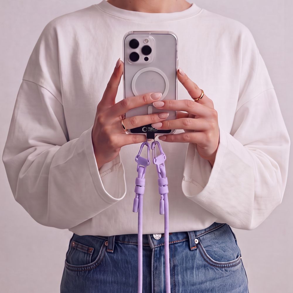 Tech-Protect Universal Λουράκι για Θήκη Κινητού - C5SD Rope CrossBody Strap - Lavender