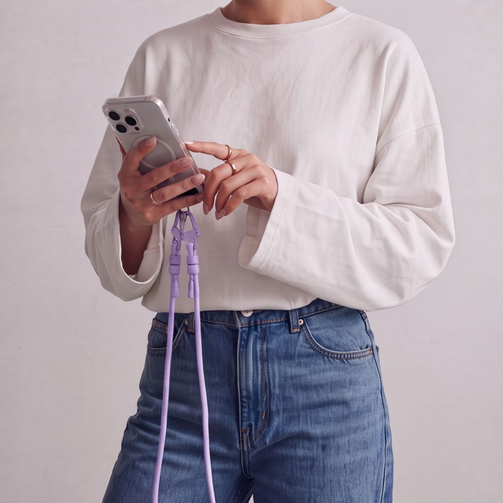 Tech-Protect Universal Λουράκι για Θήκη Κινητού - C5SD Rope CrossBody Strap - Lavender