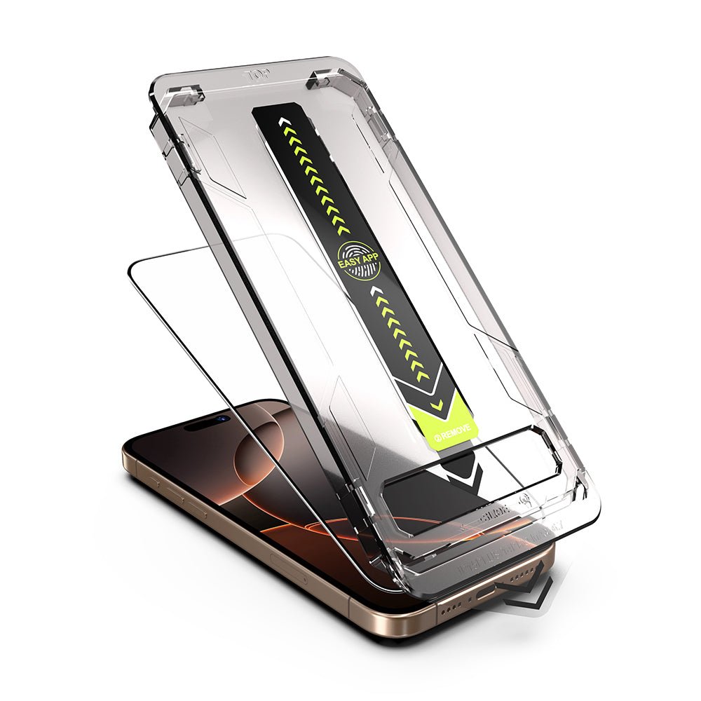 Techsuit iPhone 15 Pro - Full Screen Αντιχαρακτικό Γυαλί Οθόνης - TitanGlass FullCover - Black