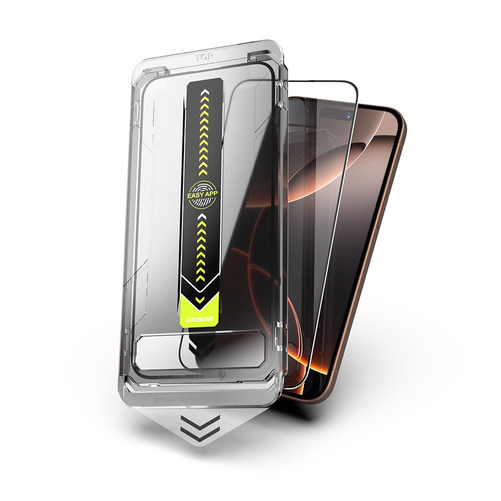 Techsuit iPhone 15 Pro Max - Σετ με 2 Full Screen Αντιχαρακτικά Γυαλιά Οθόνης - TitanGlass FullCover - Black