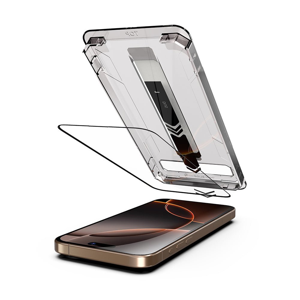 Techsuit iPhone 15 Pro Max - Σετ με 2 Full Screen Αντιχαρακτικά Γυαλιά Οθόνης - TitanGlass FullCover - Black