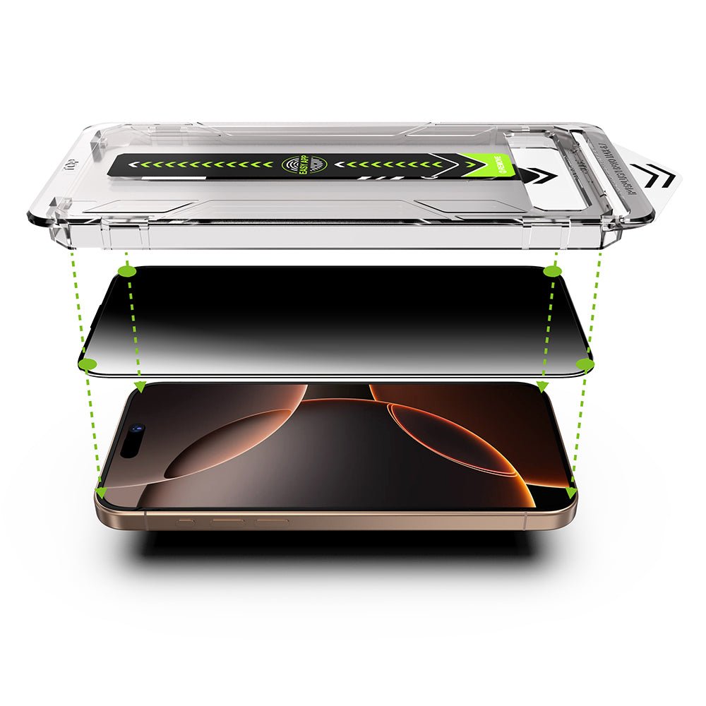Techsuit iPhone 15 Pro Max - Σετ με 2 Full Screen Αντιχαρακτικά Γυαλιά Οθόνης - TitanGlass FullCover - Privacy
