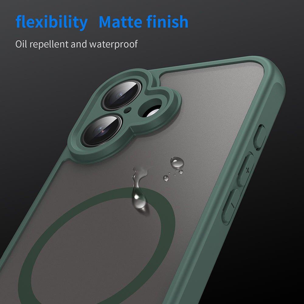 Techsuit iPhone 16 Plus - Σκληρή Θήκη με Πλαίσιο Σιλικόνης και MagSafe - HaloFrost II MagSafe - Green