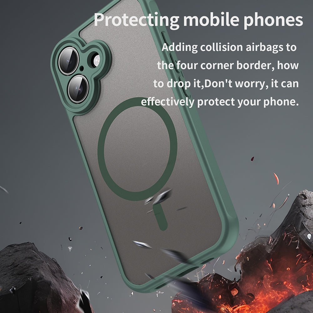 Techsuit iPhone 16 Plus - Σκληρή Θήκη με Πλαίσιο Σιλικόνης και MagSafe - HaloFrost II MagSafe - Green