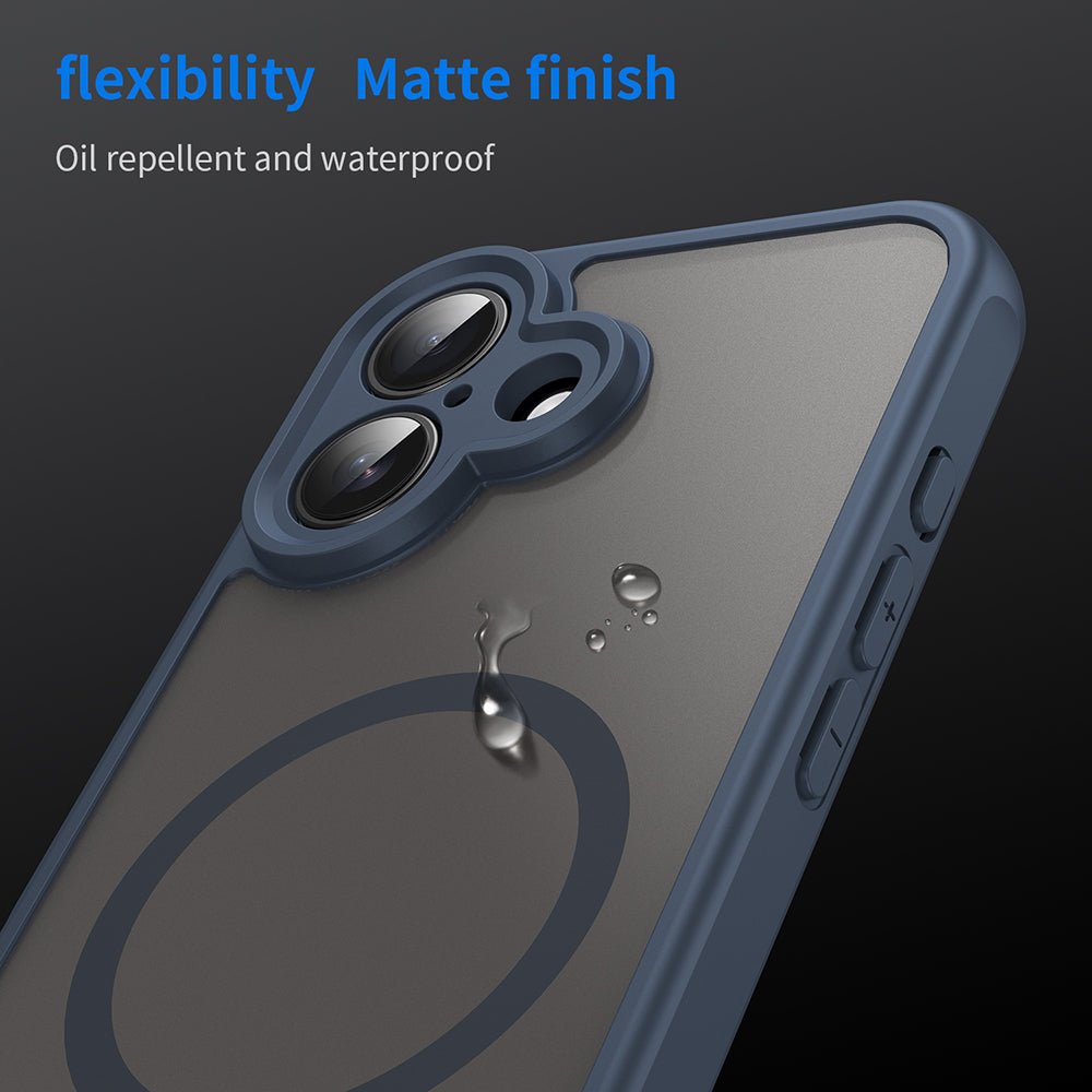 Techsuit iPhone 16 Plus - Σκληρή Θήκη με Πλαίσιο Σιλικόνης και MagSafe - HaloFrost II MagSafe - Navy Blue