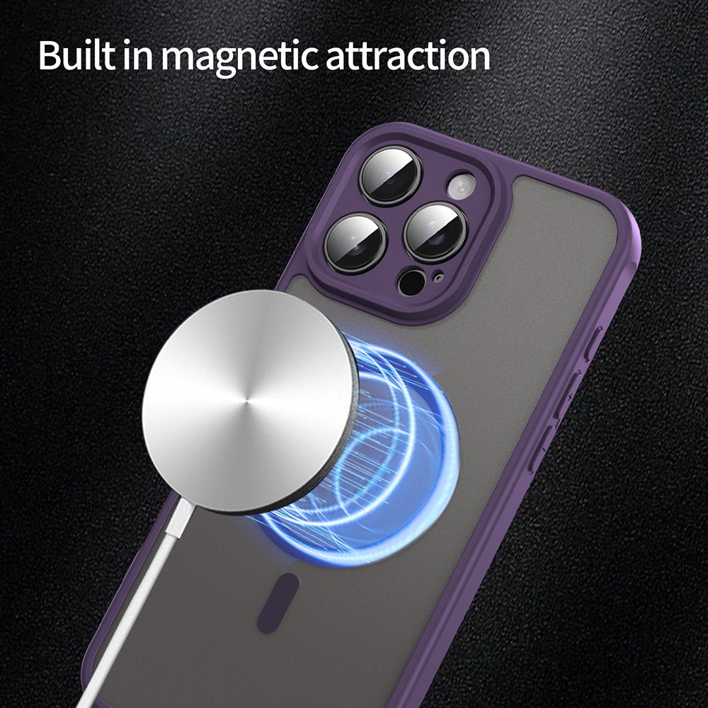 Techsuit iPhone 16 Pro Max - Σκληρή Θήκη με Πλαίσιο Σιλικόνης και MagSafe - HaloFrost II MagSafe - Purple