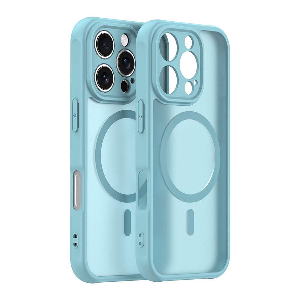 Techsuit iPhone 16 Pro - Σκληρή Θήκη με Πλαίσιο Σιλικόνης και MagSafe - HaloFrost II MagSafe - Mint Green