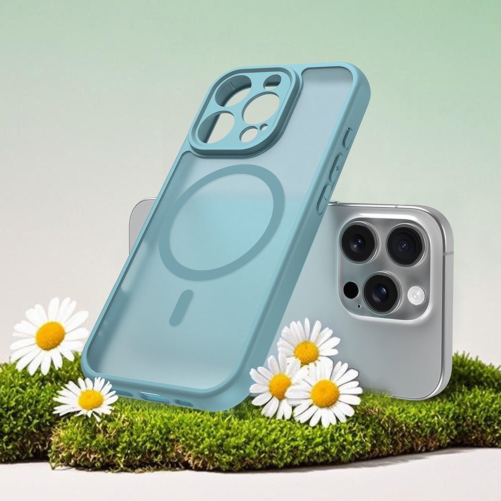 Techsuit iPhone 16 Pro - Σκληρή Θήκη με Πλαίσιο Σιλικόνης και MagSafe - HaloFrost II MagSafe - Mint Green