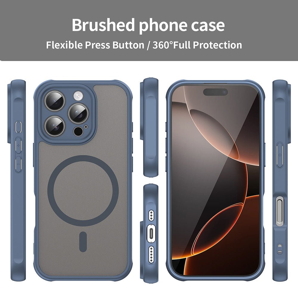 Techsuit iPhone 16 Pro - Σκληρή Θήκη με Πλαίσιο Σιλικόνης και MagSafe - HaloFrost II MagSafe - Navy Blue