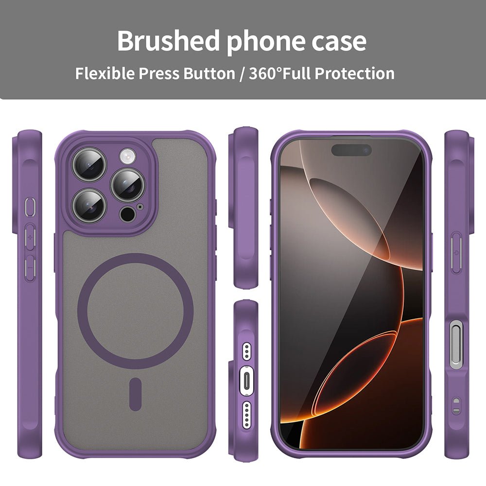 Techsuit iPhone 16 Pro - Σκληρή Θήκη με Πλαίσιο Σιλικόνης και MagSafe - HaloFrost II MagSafe - Purple