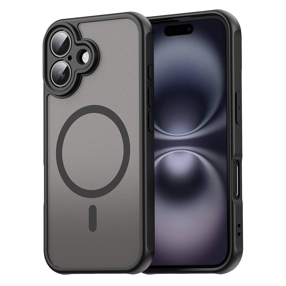 Techsuit iPhone 16 - Σκληρή Θήκη με Πλαίσιο Σιλικόνης και MagSafe - HaloFrost II MagSafe - Black