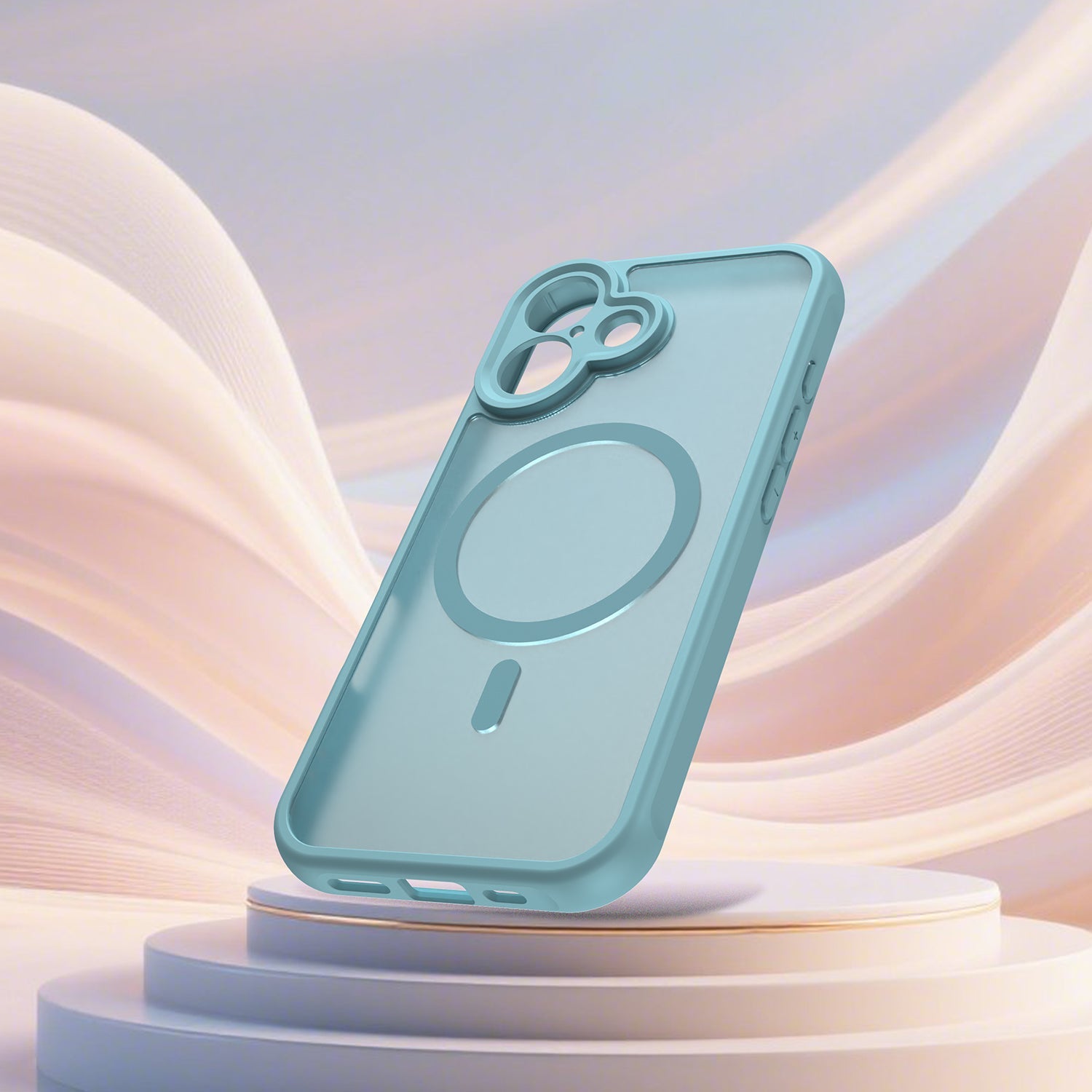 Techsuit iPhone 16 - Σκληρή Θήκη με Πλαίσιο Σιλικόνης και MagSafe - HaloFrost II MagSafe - Mint Green